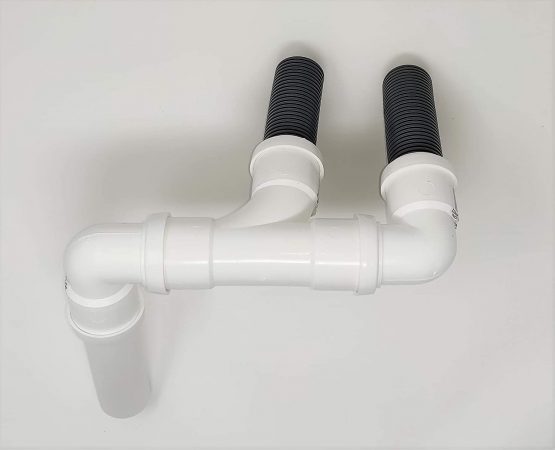 BITS4REASONS NEW MODEL CARAVAN (TWIN) WASTE WATER OUTLET PIPE SYSTEM ADAPTOR WITH FLOPLAST HOME PLUMBING GRADE FITTINGS CE STANDARD TESTED TO EN 1451