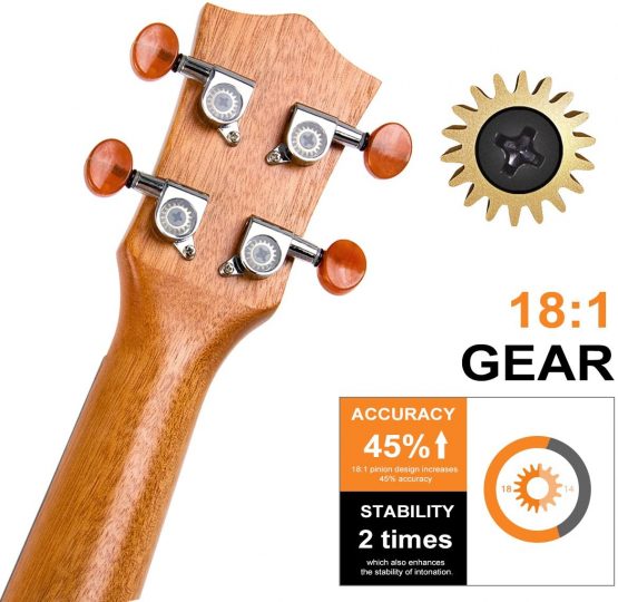 Kmise Soprano Ukulele Starter Kit 21 inch Mahogany Ukelele for Beginners with Gig Bag Tuner Strap String Instruction Booklet - Image 3