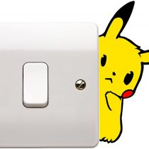 Epic Modz Pokemon Peeking Pikachu Vinyl Decal Sticker Skin Car Bumper Light Switch Bedroom Window Wall 3DS Console Switch Gaming (3DS/Light Switch)