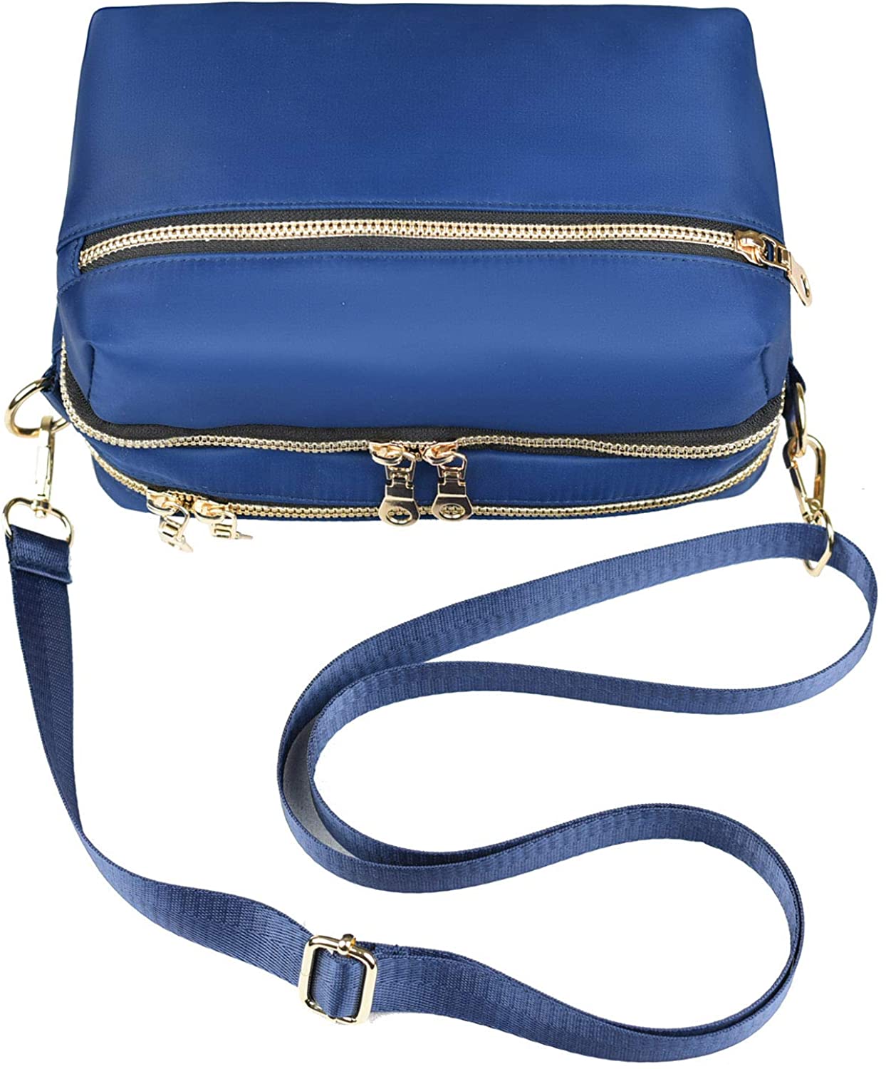 YANAIER Women Crossbody Bag, Casual Multi Pocket Handbag Purse Small Cellphone Pouch Wallet Shoulder Bag for Ladies Girls Navy