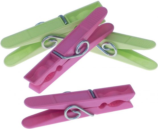 Keim Pack of 50 Plastic Clothes Pegs with Durable Outer Ring Spring - Image 2
