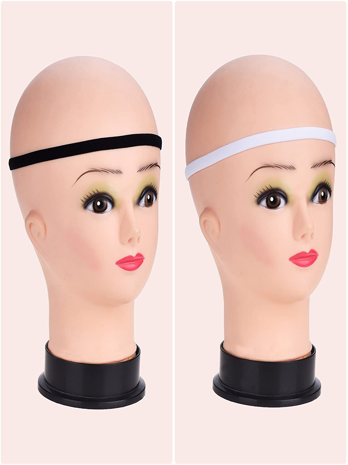 Sumind 4 Pieces Sports Headband Elastic Headband Non-Slip Thick Football Hair Band for Women and Men Black and White - Image 3
