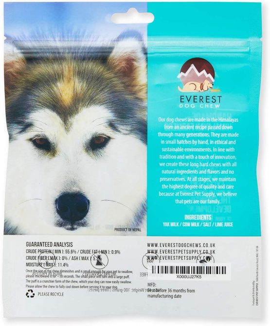 Everest Dog Chew 3 Piece Yak Chew for Dogs (Small Dogs), 100 grams yak milk dog chew, Original Authentic Himalayan Yak Chew - Image 3