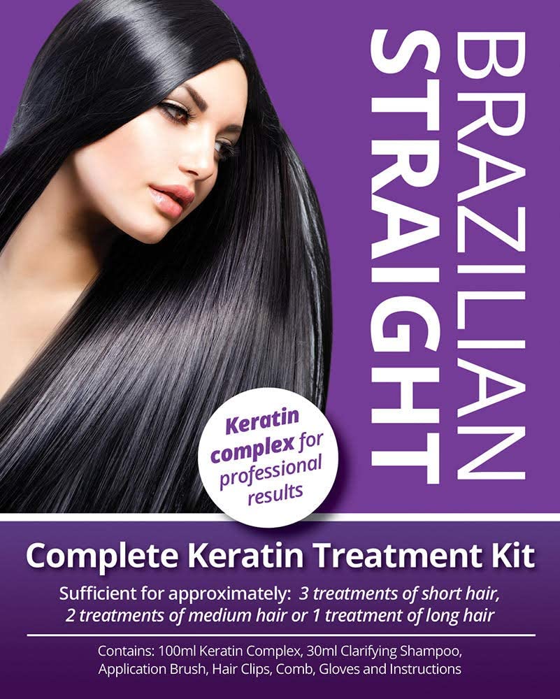 SALON QUALITY KERATIN WITH PROFESSIONAL RESULTS. Brazilian Straight, Purple Treatment Kit, 1-3 APPLICATIONS
