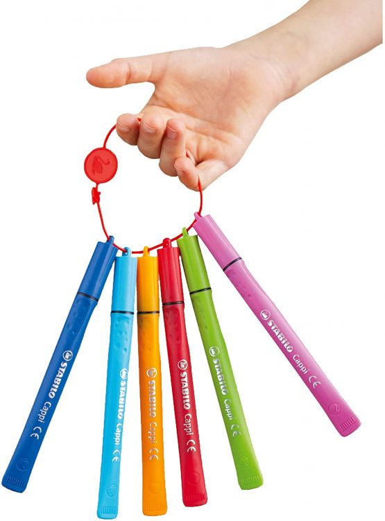 Felt Tip Pen - STABILO Cappi Wallet of 12 Assorted Colours + 1 cap-ring - Image 3