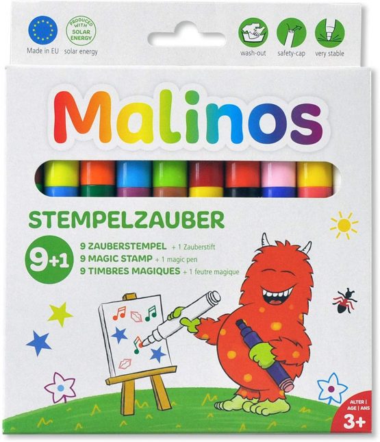 Amewi 300008 - Malino's Stamp Magic, 9 + 1 Stamp Magic Markers