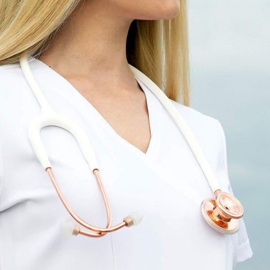 MDF® MD One® Stainless Steel Premium Dual Head Stethoscope - Free-Parts-for-Life & Lifetime-Warranty - Pink (MDF777-01) - Image 3