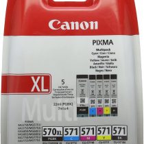 Canon Ink Cartridges PGI-570 PB + CLI-571 B/C/M/Y Ink Cartridges – Multipack For Selected TS and MG Series