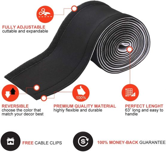 ENVEL Cable Management Sleeves Cover Wire Hider Concealer Neoprene Cord ...