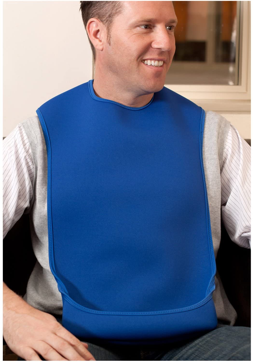 Care Designs Tabard Style Clothes Protector/Adult Bib, Clothes Protector, Waterproof, Absorbent and Comfortable - Image 3