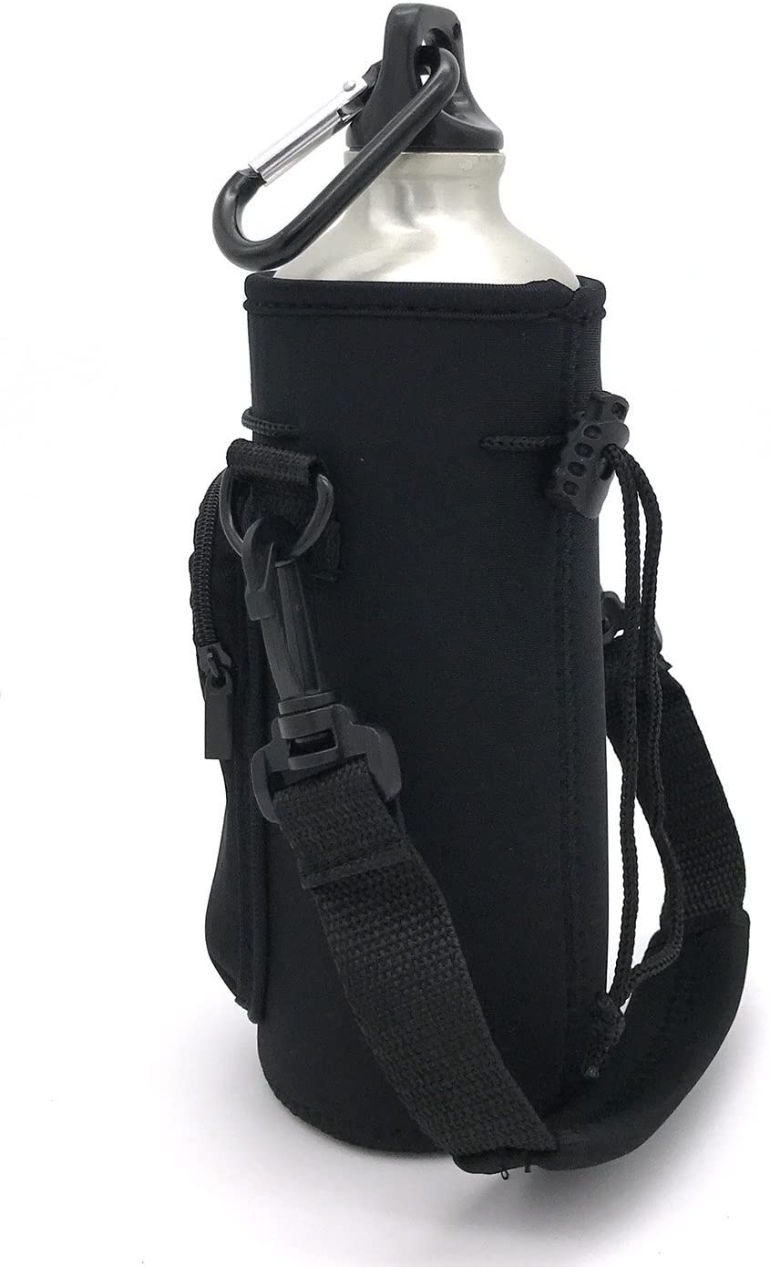 Wommty 20Oz Neoprene Insulated Water Drink Bottle Cooler Carrier Cover Sleeve Tote Bag with Carrying Handle and Adjustable Shoulder Strap for Climbing Cycling and Running Outdoor Activities (20 Oz) - Image 3