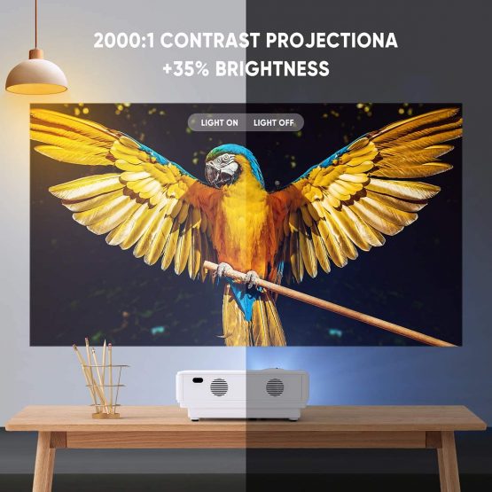 XuanPad Mini Projector Portable video-projector,55000 Hours Multimedia Home Theater movie Projector,Compatible with TV Stick,Full HD 1080P HDMI,VGA,USB,AV,laptop,iphone,Android Smartphone - Image 2