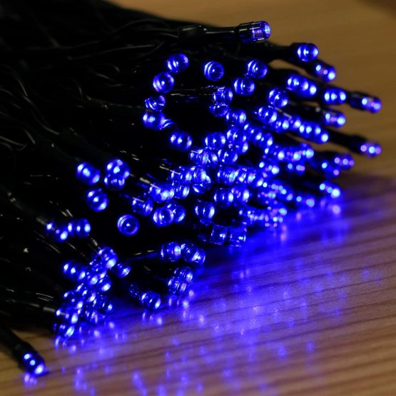 Tuokay, Solar Garden Lights, Outdoor Fairy Lights, Waterproof 72ft 22m 200 LED 8 Twinkling Modes, Decorative Lighting String Lights for Home, Gazebo, Patio, Lawn, Wedding Ornament (Blue) - Image 2