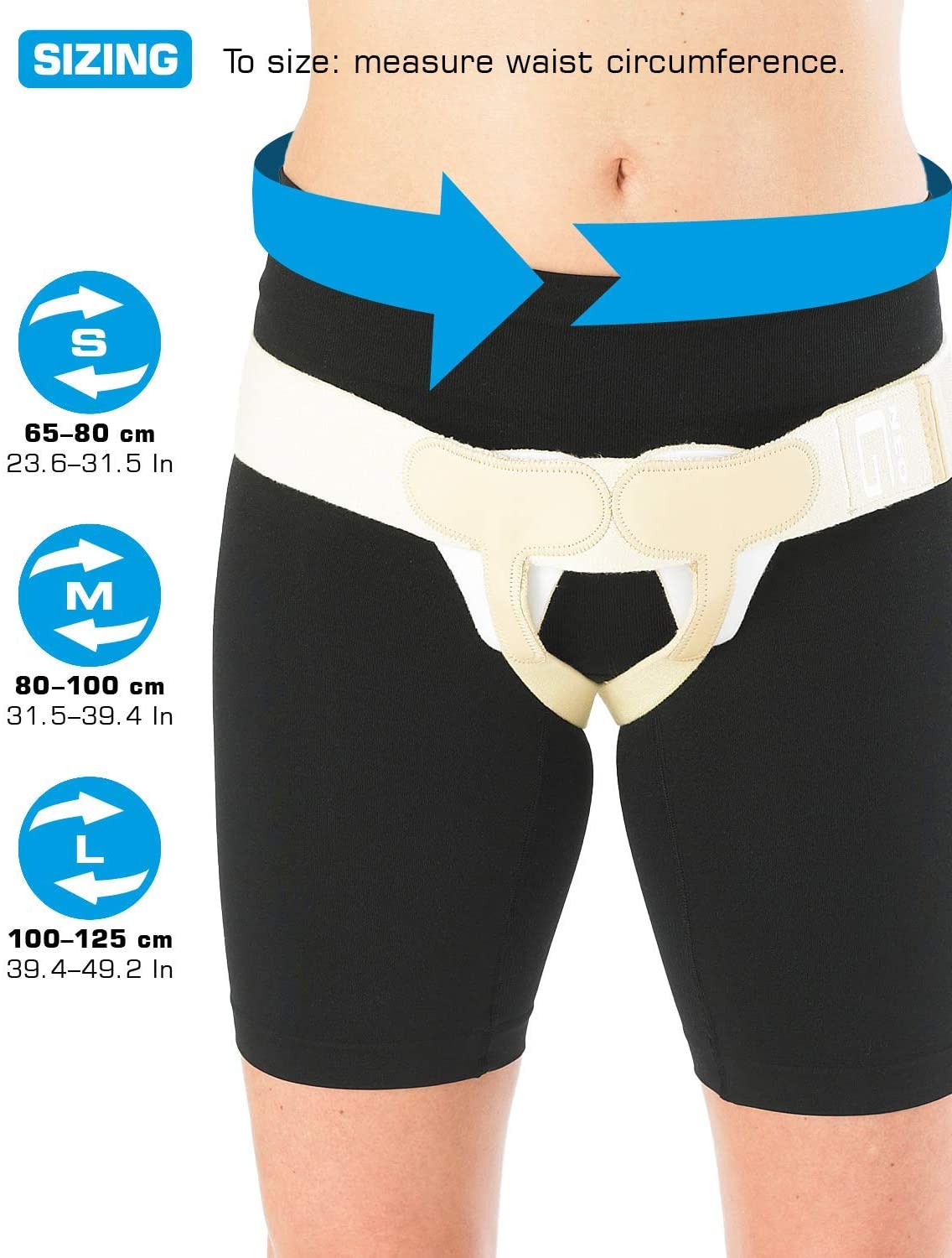 Neo-G Double Lower Hernia Support for Men and Women, Bilateral Inguinal Hernia Support - Image 3