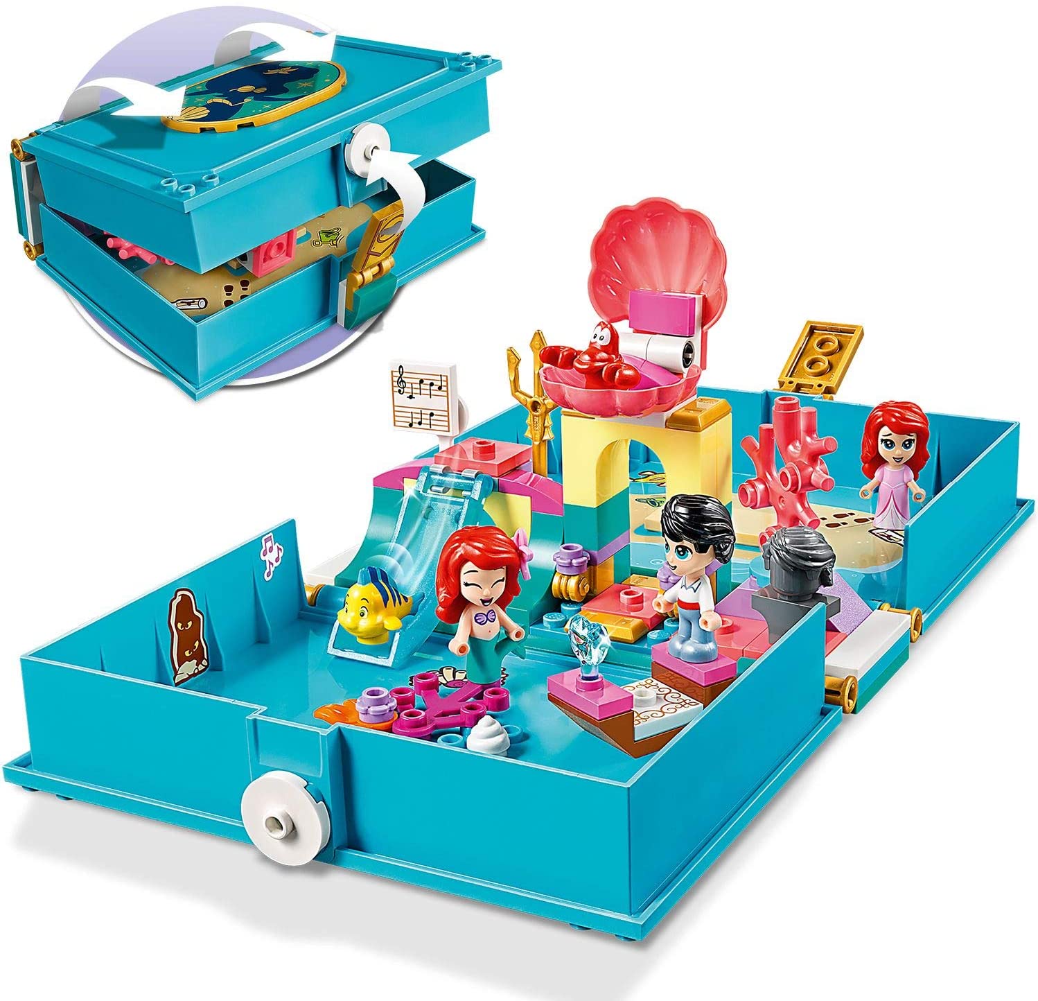 Disney Princess LEGO 43176 Ariel’s Storybook Adventures, Multicolored - Image 2