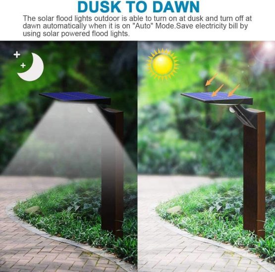 Solar Lights Outdoor, JESLED 90 LED Solar Motion Sensor Security Lights Solar Powered Lights Waterproof 2600mAh, USB Charging, Solar Wall Lights Outside for Garden Fence Door Yard Pathway (1 Pack) - Image 4