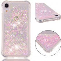 iPhone XR Shockproof Case Liquid, iPhone XR Silicone Case, 3D Bling Flowing Liquid Floating Sparkle Colorful Glitter Quicksand Waterfall TPU Protective Bumper Phone Case for Apple iPhone XR