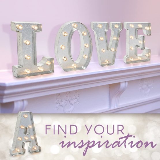 Darice Metal Marquee Letter 9.875-inch, F, Galvanized Silver, 9" - Image 2