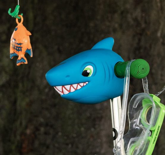Scootaheadz Shark: Kids Scooter Accessories | Scootaheadz Scooter Shark Head | Blue, Red And Silver | Fits Most Childrens 2 Wheeled and 3 Wheeled Scooters | T-Bar Handle Scooter Shark Head for Boys - Image 3