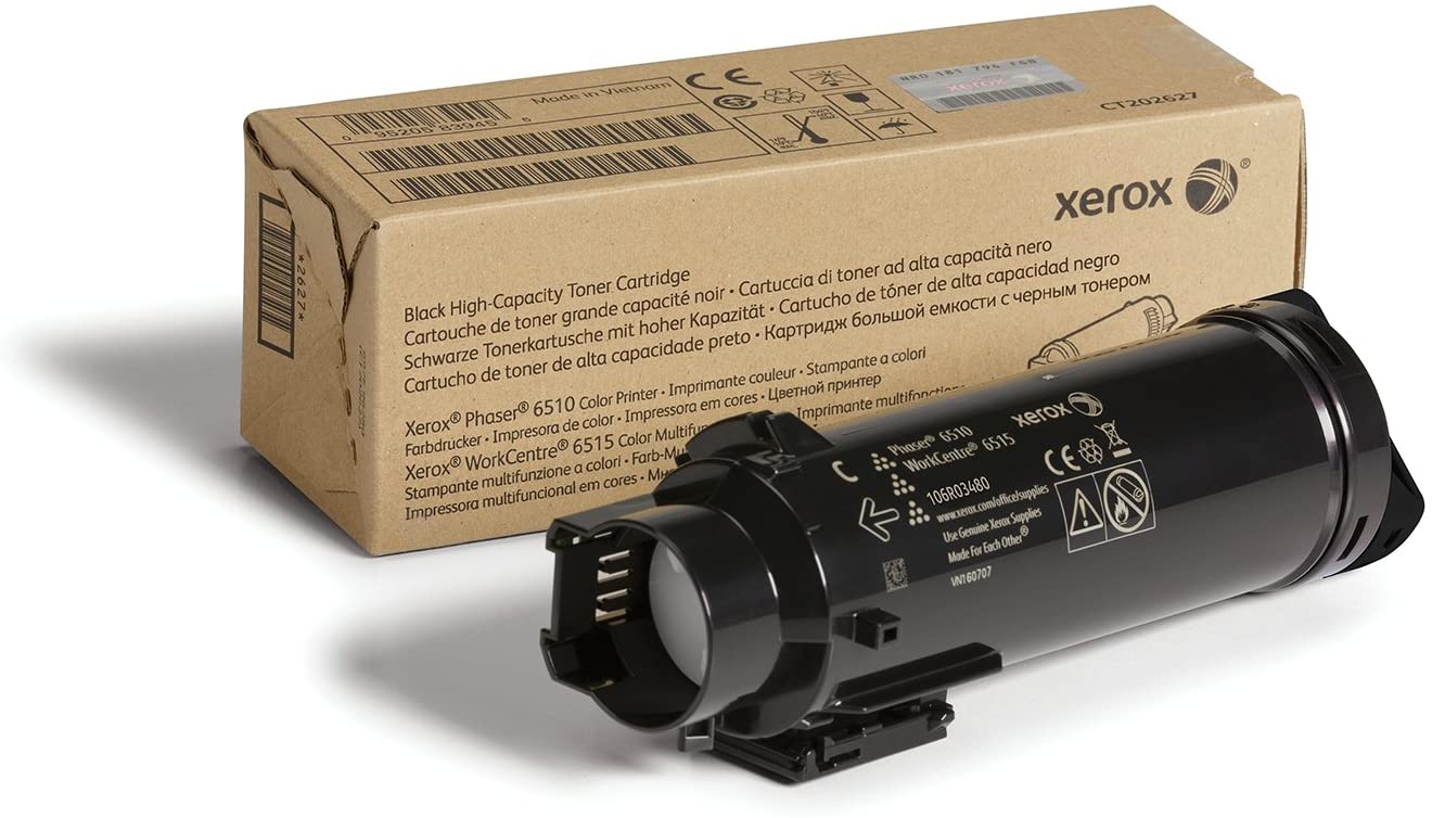 Xerox Genuine Phaser 6510 / Workcentre 6515 Black High Capacity Toner Cartridge (5,500 Pages) - 106R03480