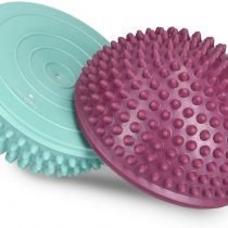 Navaris 2x Hedgehog Balance Pods - Set of 2 Spiky Fitness Domes for Sports, Foot Massage, Stability Training, Balancing Therapy in Multiple Colors