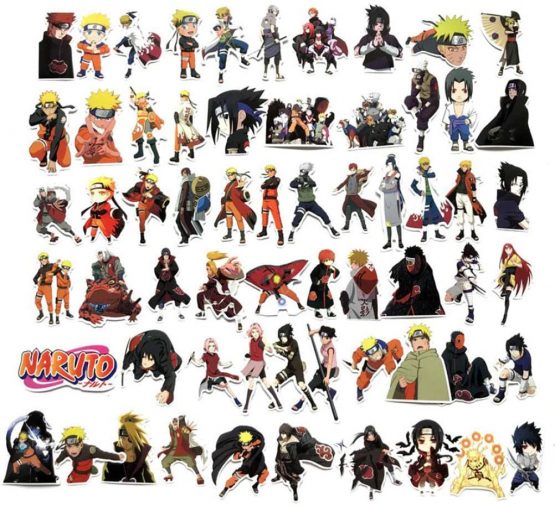 63pcs Naruto Decals Anime Cartoon Stickers Waterproof Sunlight-Proof DIY Ideals for Cars, Motorbikes, Portable luggages, Laptops - Image 2
