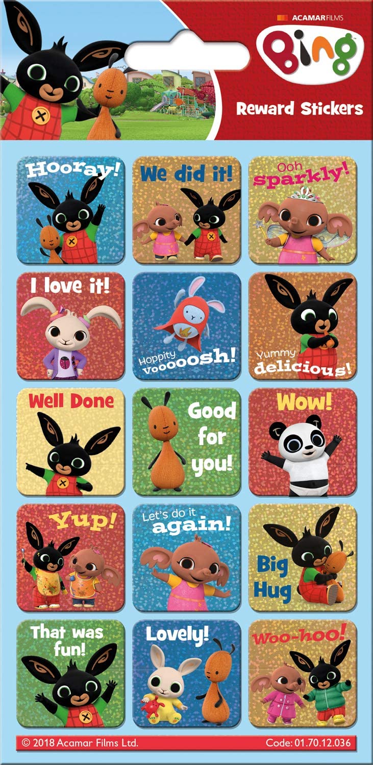 Paper Projects Bing Super Sticker Pack, Blue / White / Yellow, 24.5cm x 11cm - Image 4