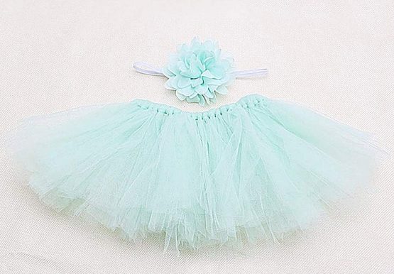 KIRALOVE Newborn Tulle Skirt - Hair Band - Suit - Suitable for Photos - Girl Skirt - Image 4