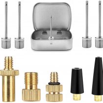 SZSHIMAO Bike Valve Adapter Bicycle Valve Adaptor Converter (DV/AV/SV) Ball Needle Nozzle Ball Pump Needle Set for Compressor Bike Floor Pump Air Pump Ball Pump 10-Pcs
