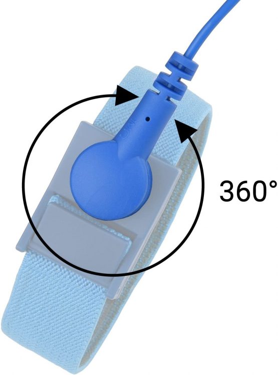 Anti Static Wrist Straps - 3 Pack - Reusable Anti-Static Wrist Straps equipped with Grounding Wire and Alligator Clip - Enables you to Ground Yourself while working on Sensitive Electronics (2x Blue + 1x Black, 3 Pack) - Image 3
