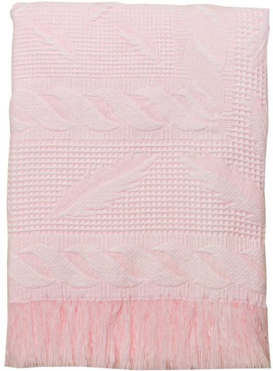 BabyPrem Baby Large Soft Acrylic Fern Shawl Blanket 122 x 122cm Pink
