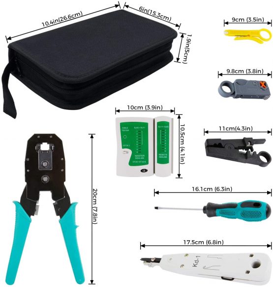 SGILE Pro 12/1 Network Repair Kits Professional Network Tools Kits Computer Maintenacnce Lan Cable Tester Computer Mobile Device Repair Kits - Image 3