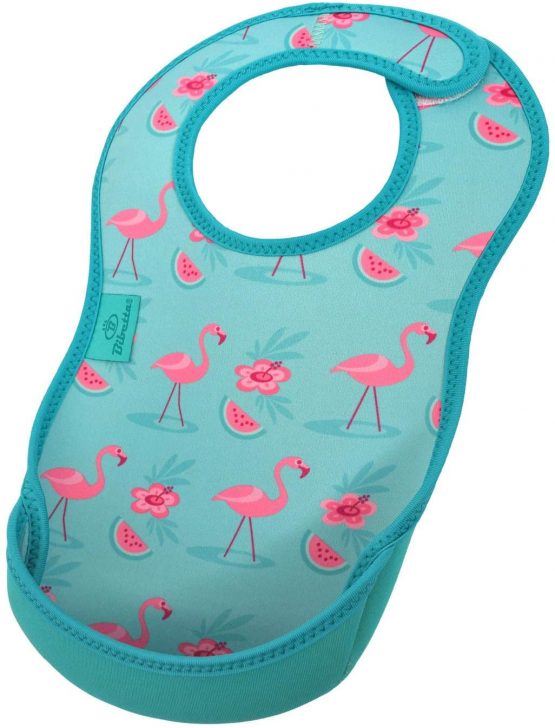 Bibetta Bib - Premium Neoprene Ultrabib for Comfort - Waterproof Baby Bibs - Weaning Bibs with Crumb Catcher Pocket for Feeding Babies and Toddlers - Roll Up and Machine Washable