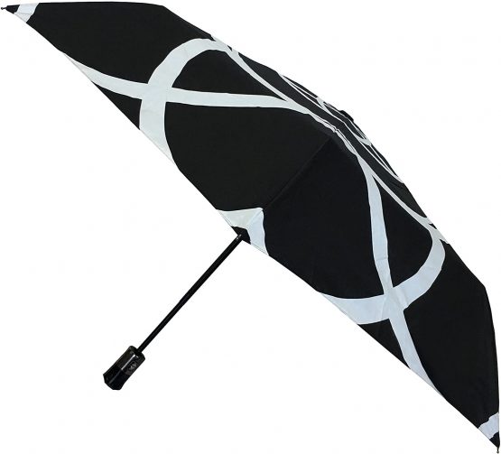 SMATI Folding Umbrella Resistant to Wind Auto Open&Close (Black Flower) - Image 3