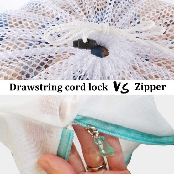 Yoassi 4 Sizes Laundry Bags,Fine Mesh Wash Bags, Storage Bags,Three Layer Washing Machine Bag with Drawstring Closured Design for Underwear,Sock, Baby Cloths,Travel, Delicates - Image 3