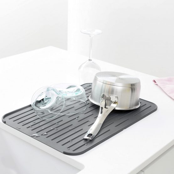 Brabantia 117442 Silicone Dish Drying Mat, Dishwasher Safe, Dark Grey - Image 4