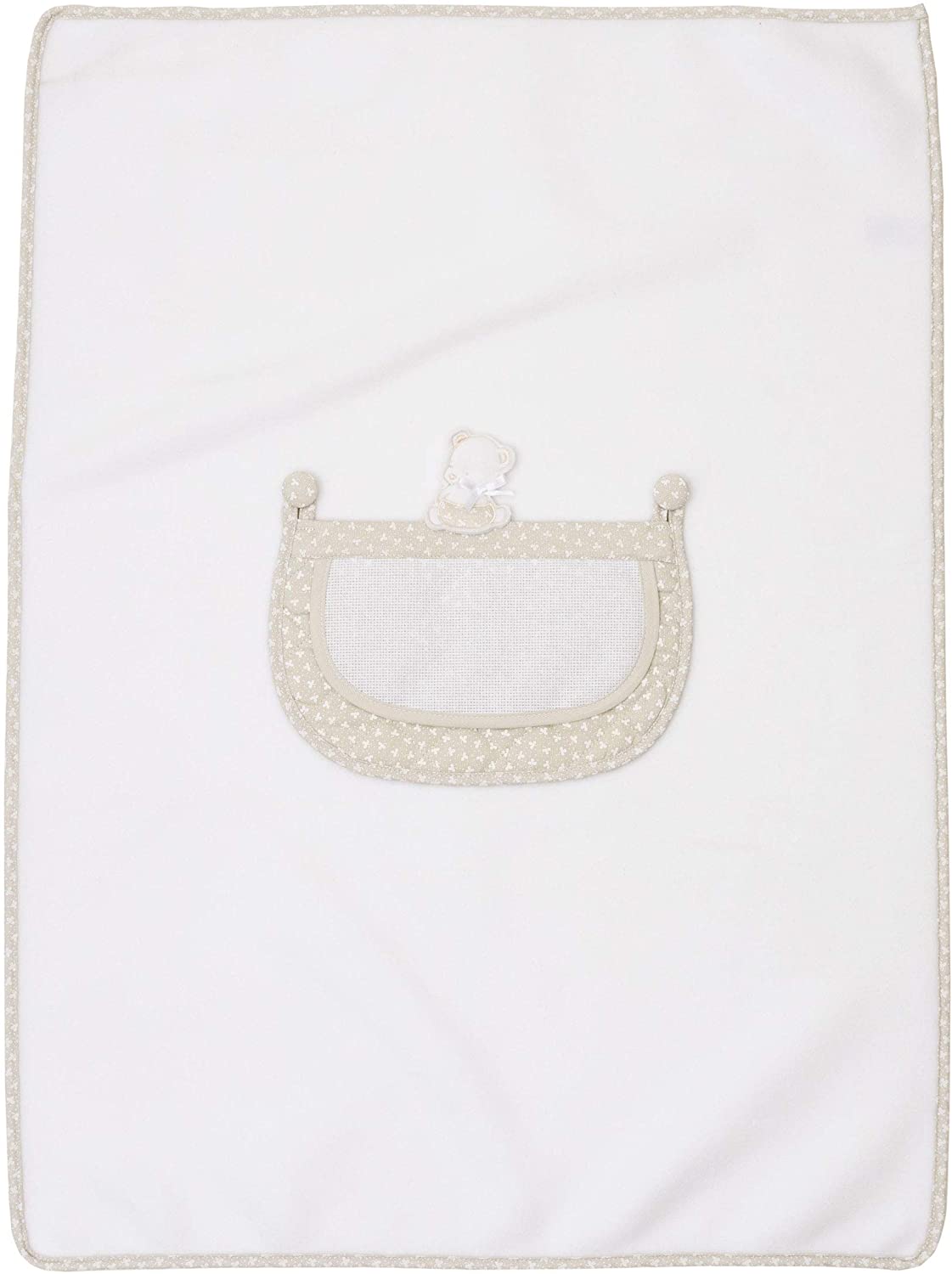 FILET, Warm Fleece Blanket for Newborn Babies Product Made of Soft, Fleece with Aida Insert to be Embroidered