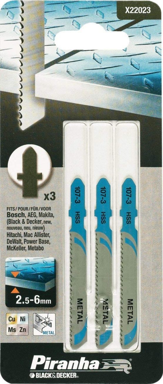 Piranha Jigsaw Blade T Shank HSS Metal, 76 mm - Set of 3 - Image 3
