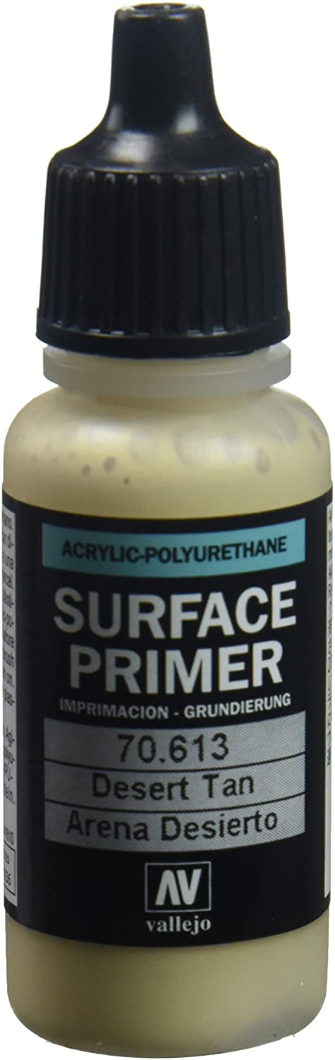 Vallejo Model Color 17 ml Polyurethane Primer - Desert Tan Base, Beige, 17 ml (Pack of 1)