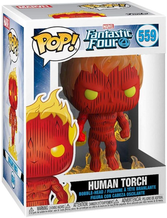 Funko 44987 POP Marvel: Fantastic Four - Human Torch Collectible Toy, Multicolour - Image 3