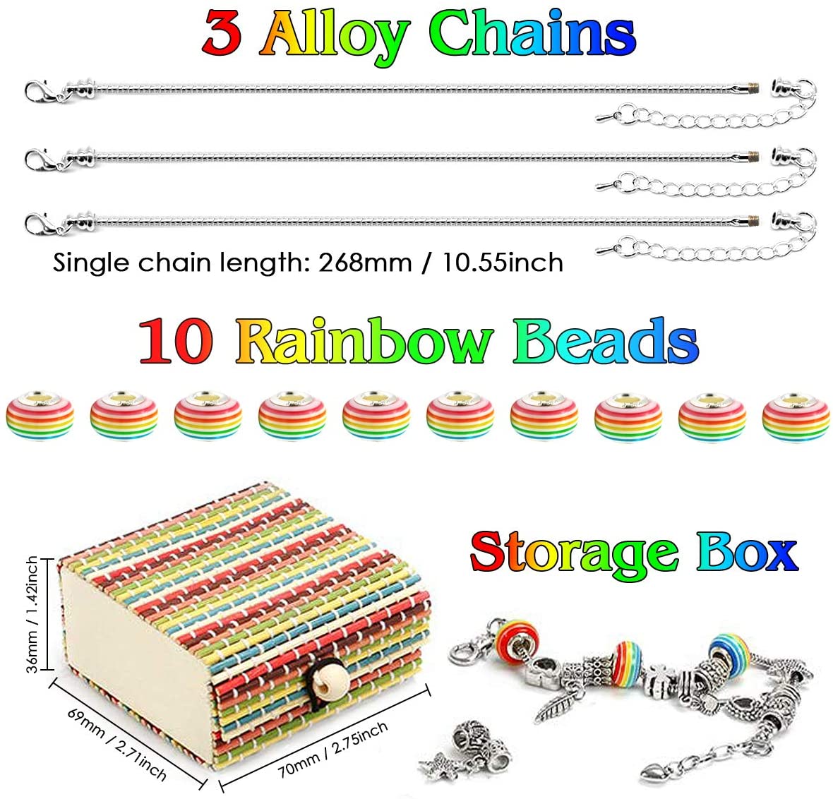 BIIB Unicorn Gifts for Girls Bracelet Jewellery Making Kit - Image 4