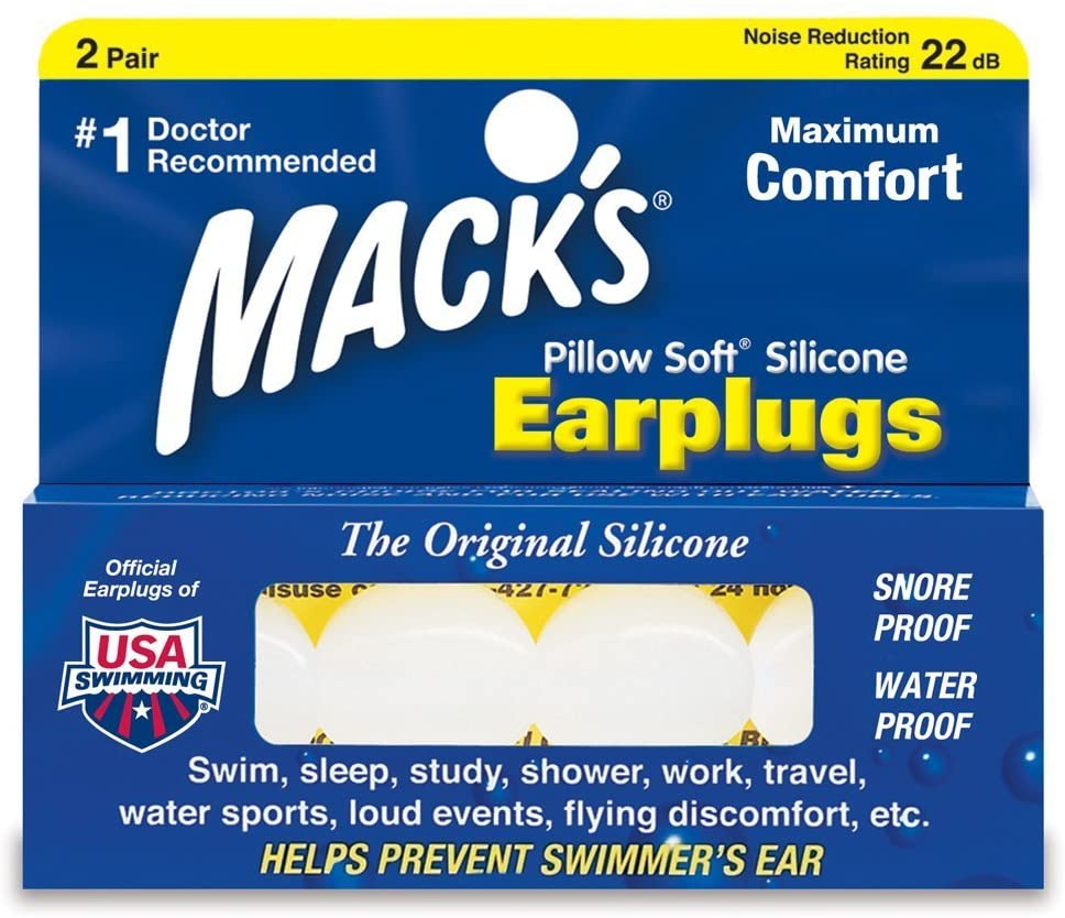 Macks Pillow Soft Ear Plugs White, 2 count (Pack of 1)