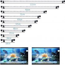 VARMHUS Submersible LED Aquarium Light, 37 cm Underwater Fish Lamp Waterproof Aquarium Lighting for Fish Tank (Blue and White Color)