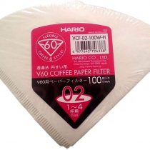 Hario Paper Filters for V60 Dripper Coffee Maker, Compatible with Size 02, White, 1-100pcs