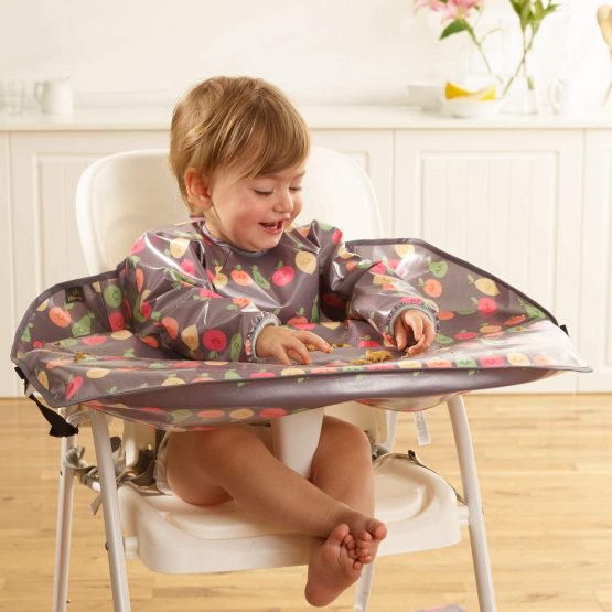 Bibetta Wipeezee XL Coverall Weaning Bib - Baby Bib with Sleeves - Wipe Clean Coverall Bib for Baby and Highchair Baby Led Weaning Unisex for Babies and Toddlers 6 Months + - Image 3