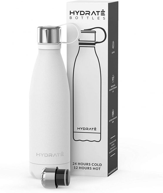 HYDRATE Super Insulated Stainless Steel Water Bottle - BPA Free, Vacuum Flask - 24 Hours Cold & 12 Hours Hot - Image 3
