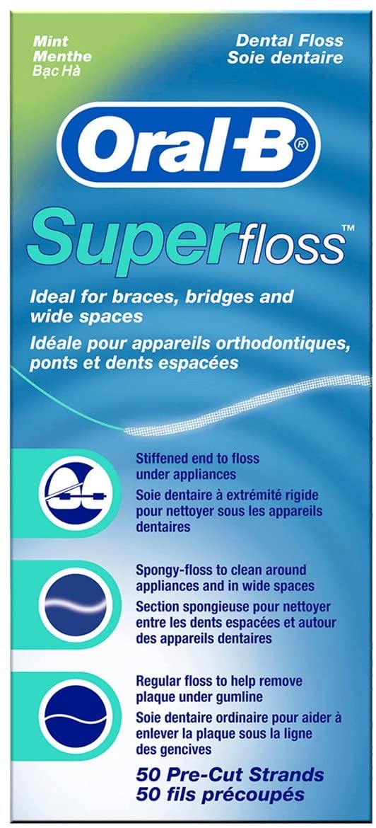 Oral B SuperFloss Super Dental Floss for Braces Bridges BigaMart
