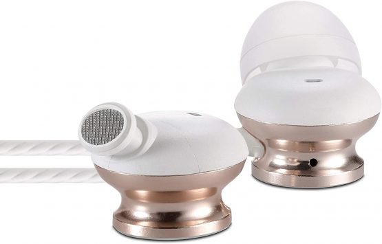 Betron BS10 Earphones, In Ear Headphone, Noise Isolating Earbuds, Powerful Bass Sound, 3.5mm Jack, Gold - Image 3