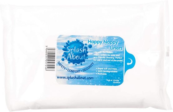 Splash About Kids' Double Pack Nappy Liners, White, One Size - Image 2