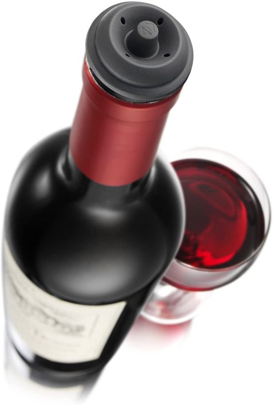 Vacu Vin 6 piece stopper for wine, Grey) - Image 2